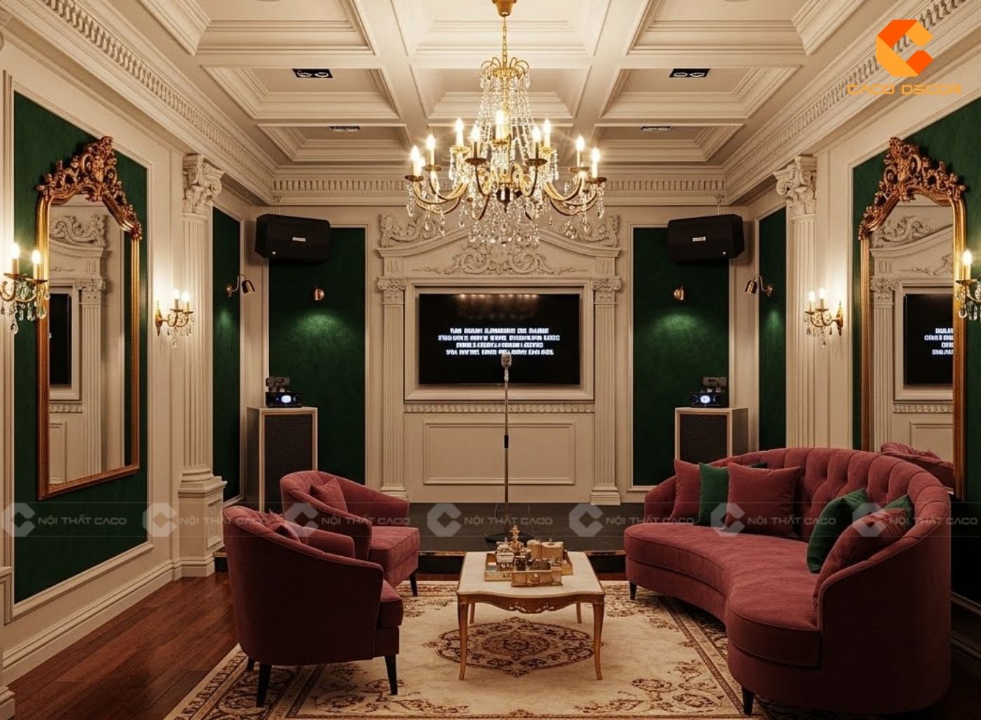 Không gian phòng giải trí trong thiết kế nội thất biệt thự